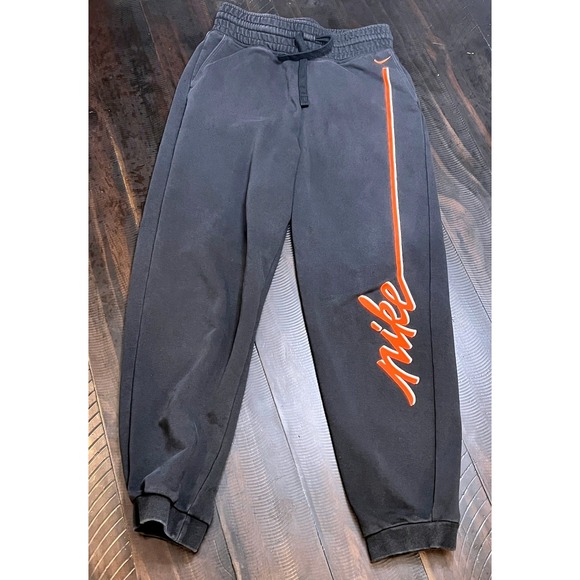 Nike Pants - Nike Jogger Sweatpant Womens Medium Black- Pink Dri-FIT Good Script Logo Stripe